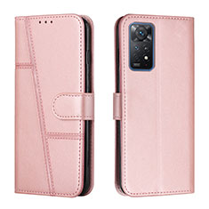 Coque Portefeuille Livre Cuir Etui Clapet Y01X pour Xiaomi Redmi Note 11 Pro 5G Or Rose