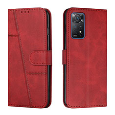 Coque Portefeuille Livre Cuir Etui Clapet Y01X pour Xiaomi Redmi Note 11 Pro 5G Rouge