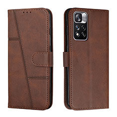 Coque Portefeuille Livre Cuir Etui Clapet Y01X pour Xiaomi Redmi Note 11 Pro+ Plus 5G Marron