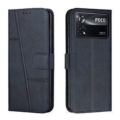 Coque Portefeuille Livre Cuir Etui Clapet Y01X pour Xiaomi Redmi Note 11E Pro 5G Bleu