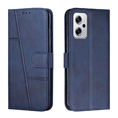 Coque Portefeuille Livre Cuir Etui Clapet Y01X pour Xiaomi Redmi Note 11T Pro+ Plus 5G Bleu