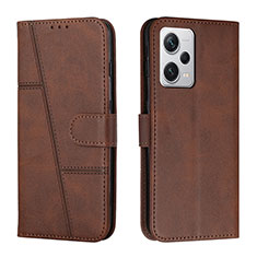 Coque Portefeuille Livre Cuir Etui Clapet Y01X pour Xiaomi Redmi Note 12 Pro 5G Marron