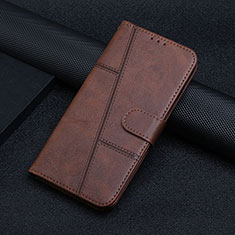 Coque Portefeuille Livre Cuir Etui Clapet Y01X pour Xiaomi Redmi Note 12 Pro Speed 5G Marron