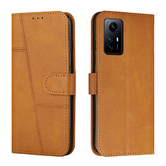 Coque Portefeuille Livre Cuir Etui Clapet Y01X pour Xiaomi Redmi Note 12S Brun Clair