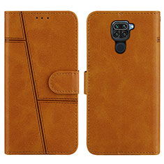 Coque Portefeuille Livre Cuir Etui Clapet Y01X pour Xiaomi Redmi Note 9 Brun Clair