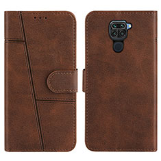 Coque Portefeuille Livre Cuir Etui Clapet Y01X pour Xiaomi Redmi Note 9 Marron