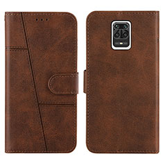 Coque Portefeuille Livre Cuir Etui Clapet Y01X pour Xiaomi Redmi Note 9S Marron