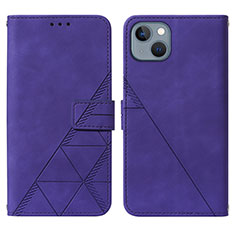 Coque Portefeuille Livre Cuir Etui Clapet Y02B pour Apple iPhone 13 Violet