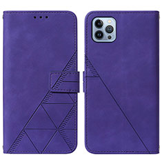 Coque Portefeuille Livre Cuir Etui Clapet Y02B pour Apple iPhone 14 Pro Max Violet