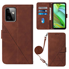 Coque Portefeuille Livre Cuir Etui Clapet Y02B pour Motorola Moto G Power 5G (2023) Marron