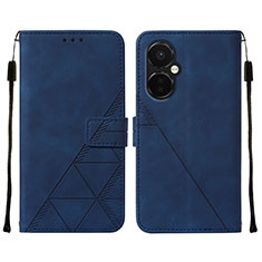 Coque Portefeuille Livre Cuir Etui Clapet Y02B pour OnePlus Nord N30 5G Bleu