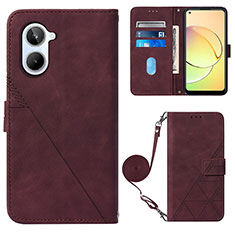 Coque Portefeuille Livre Cuir Etui Clapet Y02B pour Realme 10 4G Rouge