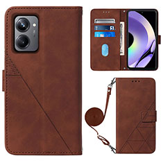 Coque Portefeuille Livre Cuir Etui Clapet Y02B pour Realme 10 Pro 5G Marron