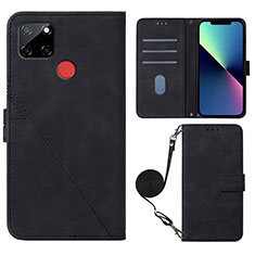 Coque Portefeuille Livre Cuir Etui Clapet Y02B pour Realme 7i RMX2193 Noir