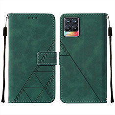 Coque Portefeuille Livre Cuir Etui Clapet Y02B pour Realme 8 4G Vert