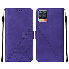 Coque Portefeuille Livre Cuir Etui Clapet Y02B pour Realme 8 4G Violet