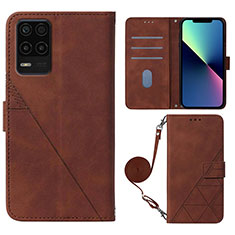 Coque Portefeuille Livre Cuir Etui Clapet Y02B pour Realme 8 5G Marron