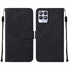 Coque Portefeuille Livre Cuir Etui Clapet Y02B pour Realme 8i Noir