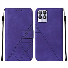 Coque Portefeuille Livre Cuir Etui Clapet Y02B pour Realme 8i Violet