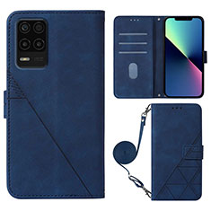 Coque Portefeuille Livre Cuir Etui Clapet Y02B pour Realme 8s 5G Bleu