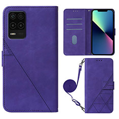 Coque Portefeuille Livre Cuir Etui Clapet Y02B pour Realme 8s 5G Violet