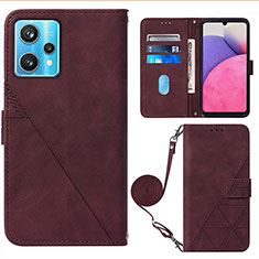 Coque Portefeuille Livre Cuir Etui Clapet Y02B pour Realme 9 4G Rouge