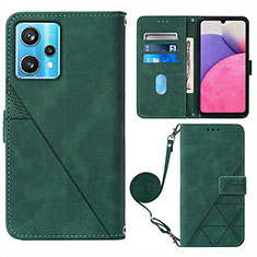 Coque Portefeuille Livre Cuir Etui Clapet Y02B pour Realme 9 4G Vert