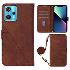 Coque Portefeuille Livre Cuir Etui Clapet Y02B pour Realme 9 5G Marron