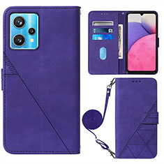 Coque Portefeuille Livre Cuir Etui Clapet Y02B pour Realme 9 5G Violet