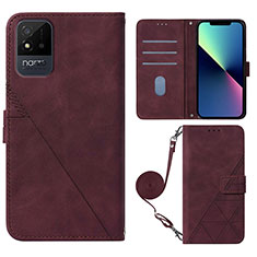 Coque Portefeuille Livre Cuir Etui Clapet Y02B pour Realme C11 (2021) Rouge