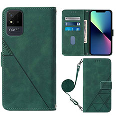 Coque Portefeuille Livre Cuir Etui Clapet Y02B pour Realme C11 (2021) Vert