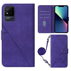 Coque Portefeuille Livre Cuir Etui Clapet Y02B pour Realme C20A Violet