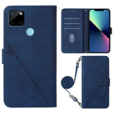 Coque Portefeuille Livre Cuir Etui Clapet Y02B pour Realme C21Y Bleu