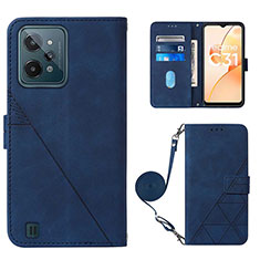 Coque Portefeuille Livre Cuir Etui Clapet Y02B pour Realme C31 Bleu