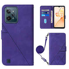 Coque Portefeuille Livre Cuir Etui Clapet Y02B pour Realme C31 Violet