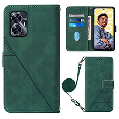 Coque Portefeuille Livre Cuir Etui Clapet Y02B pour Realme C55 Vert