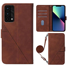 Coque Portefeuille Livre Cuir Etui Clapet Y02B pour Realme GT Master 5G Marron