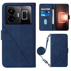 Coque Portefeuille Livre Cuir Etui Clapet Y02B pour Realme GT Neo5 240W 5G Bleu