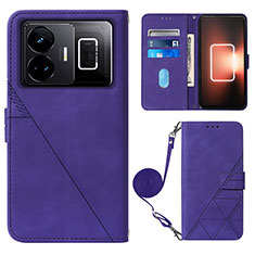 Coque Portefeuille Livre Cuir Etui Clapet Y02B pour Realme GT Neo5 240W 5G Violet