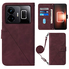 Coque Portefeuille Livre Cuir Etui Clapet Y02B pour Realme GT Neo5 5G Rouge