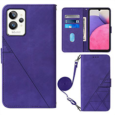 Coque Portefeuille Livre Cuir Etui Clapet Y02B pour Realme GT2 Pro 5G Violet