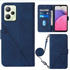 Coque Portefeuille Livre Cuir Etui Clapet Y02B pour Realme Narzo 50A Prime Bleu