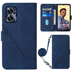 Coque Portefeuille Livre Cuir Etui Clapet Y02B pour Realme Narzo N55 Bleu