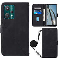 Coque Portefeuille Livre Cuir Etui Clapet Y02B pour Realme V25 5G Noir