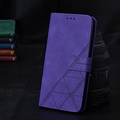 Coque Portefeuille Livre Cuir Etui Clapet Y02B pour Samsung Galaxy A02 Violet
