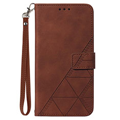 Coque Portefeuille Livre Cuir Etui Clapet Y02B pour Samsung Galaxy A03 Core Marron