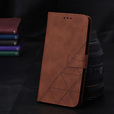 Coque Portefeuille Livre Cuir Etui Clapet Y02B pour Samsung Galaxy A03s Marron