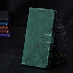 Coque Portefeuille Livre Cuir Etui Clapet Y02B pour Samsung Galaxy A03s Vert