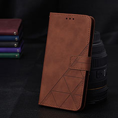 Coque Portefeuille Livre Cuir Etui Clapet Y02B pour Samsung Galaxy A21s Marron