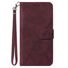 Coque Portefeuille Livre Cuir Etui Clapet Y02B pour Samsung Galaxy A23 5G Vin Rouge